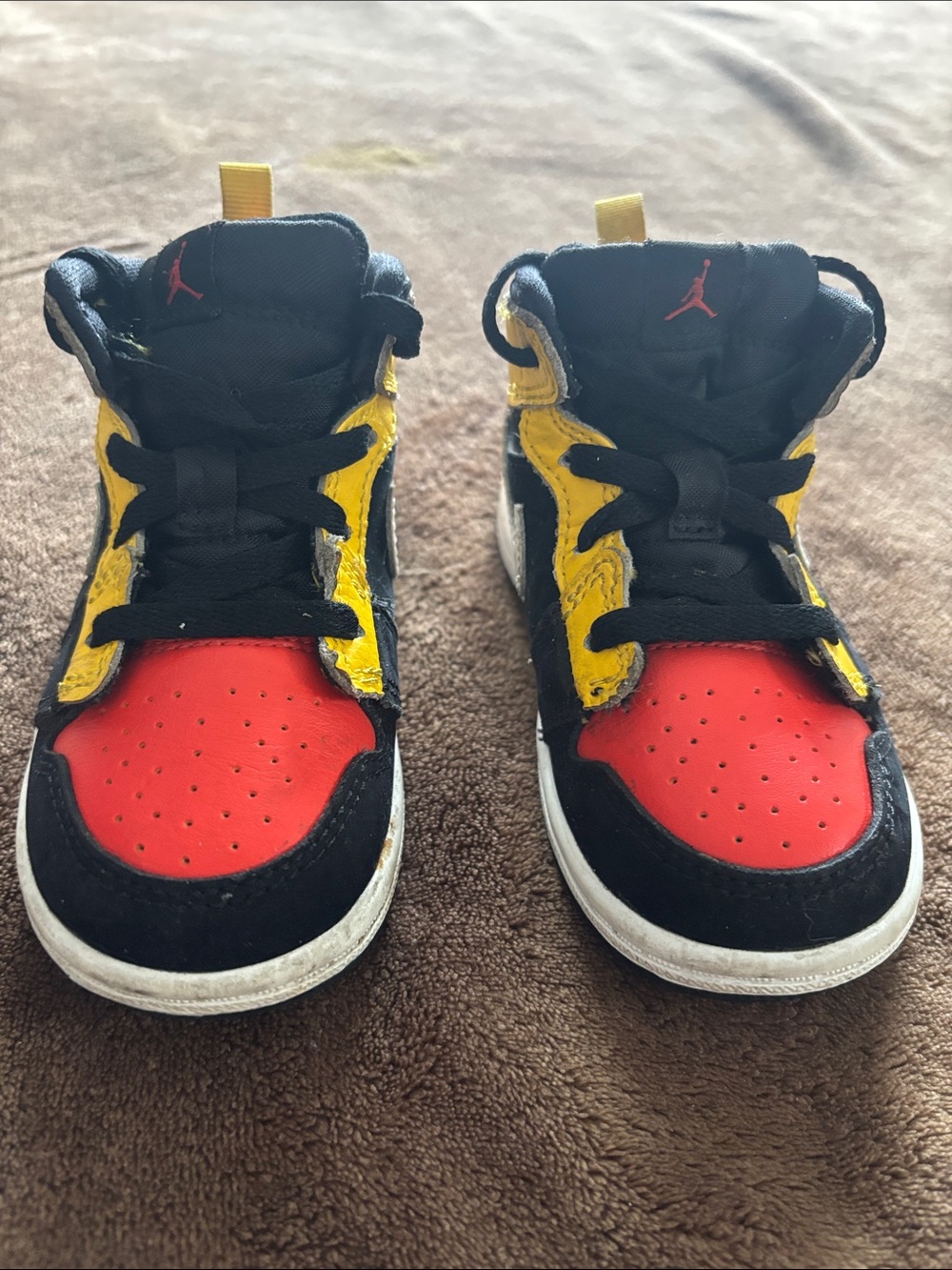 Jordan Kids Sneakers in Black, Red & Yellow